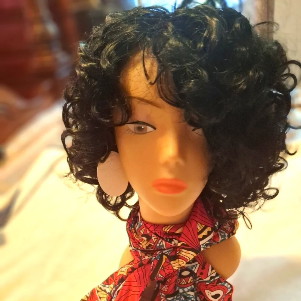 Curly Black Wig